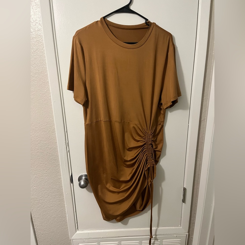 Metallic Cinched Dress